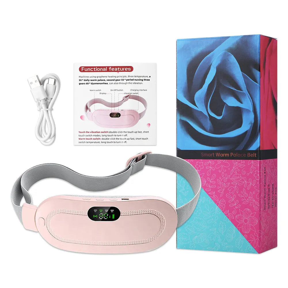 Ceinture Chauffante & Vibrante pour Crampes Menstruelles