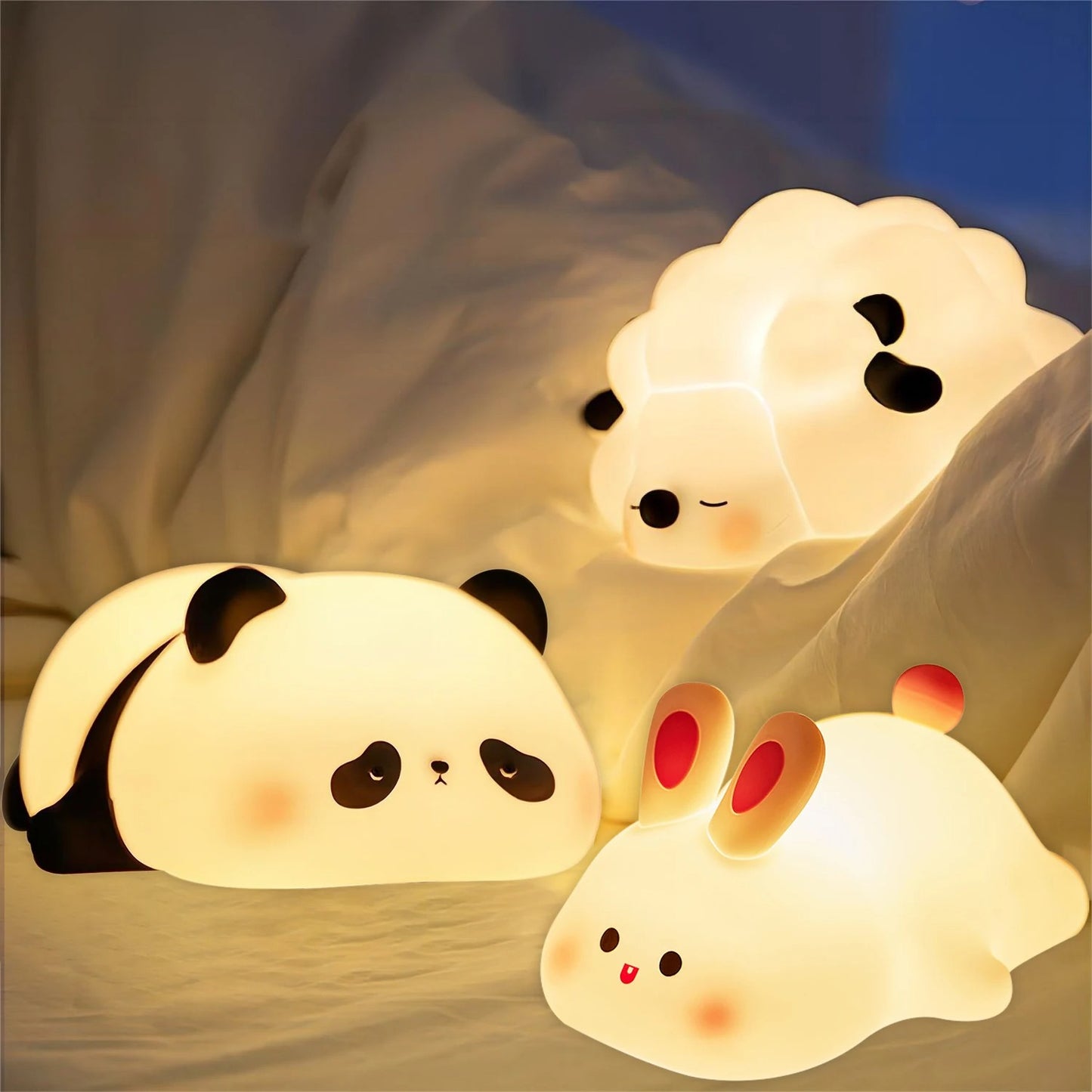 Veilleuse en Silicone Mouton/Panda/Lapin